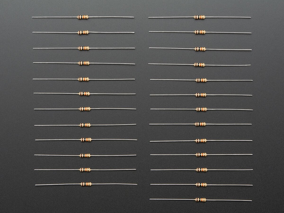 Adafruit 25x Durchgangsbohr-Widerstand 10K ohm 5% 1/4W 2784