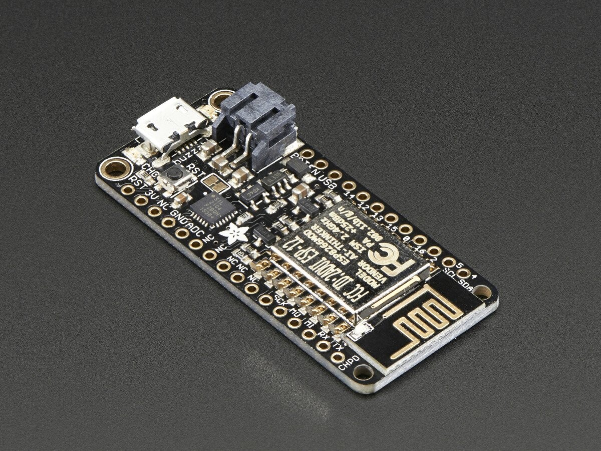Adafruit Wireless Feather HUZZAH med ESP8266 WiFi - lodning påkrævet 2821