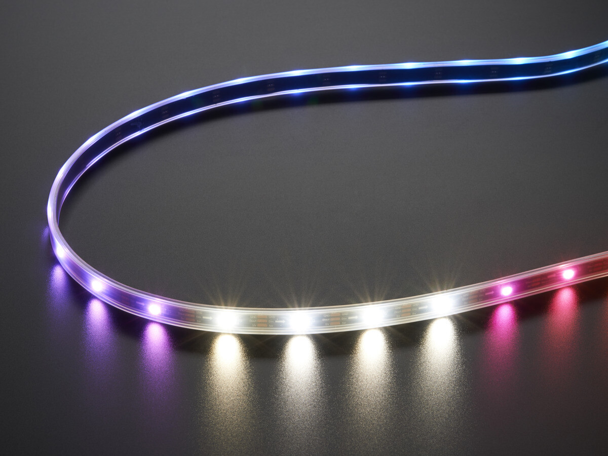 Adafruit NeoPixel Digital RGBW LED-stripe 5m Sort PCB 30 LED/m 2824