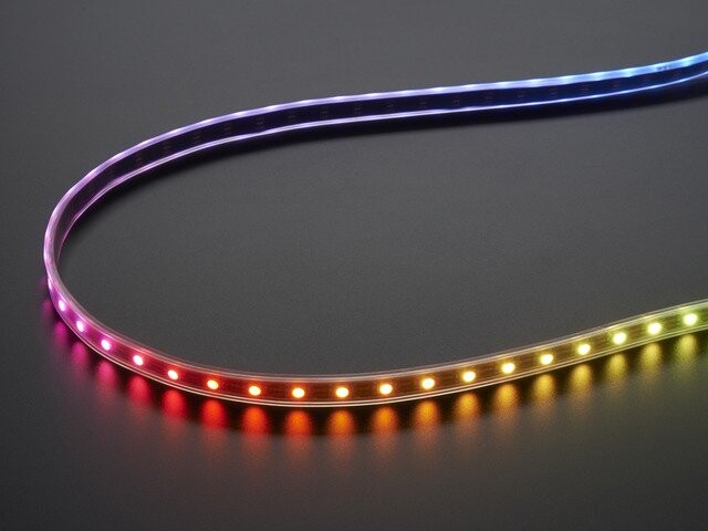 Adafruit NeoPixel Digital RGBW LED-stripe 5m Sort PCB 60LED/m 2837