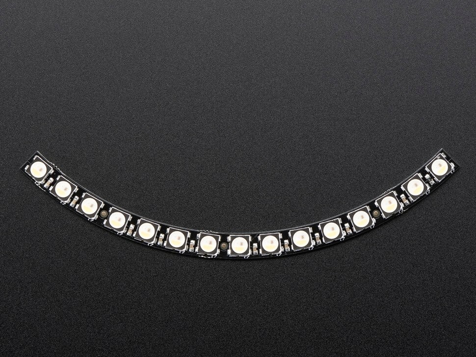 Adafruit NeoPixel 1/4 60 Ring 5050 RGBW LED med integrerede drivere Varm hvid ~3000K 2873