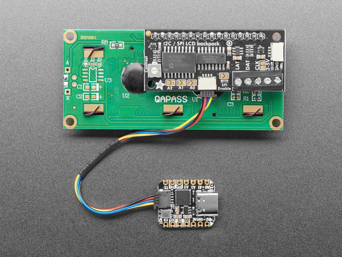 Adafruit I2C SPI Character LCD Backpack STEMMA QT Qwiic 292