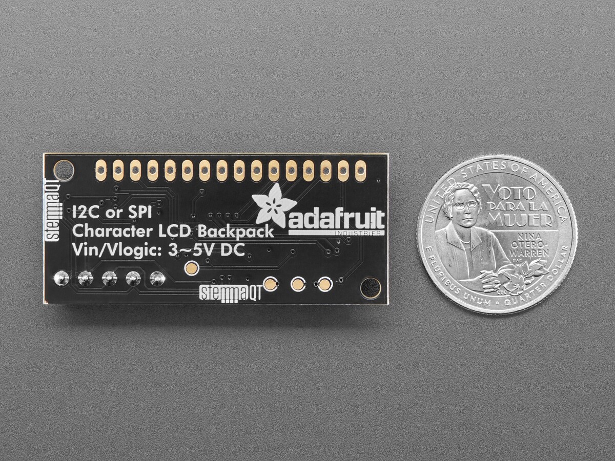 Adafruit I2C SPI Character LCD Backpack STEMMA QT Qwiic 292