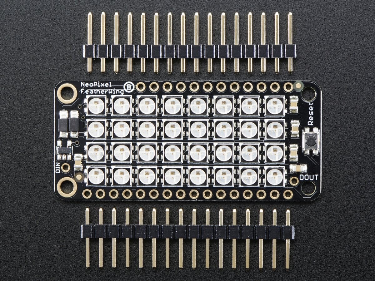 Adafruit NeoPixel FeatherWing med 4x8 RGB LED add-on til alle Feather boards 2945