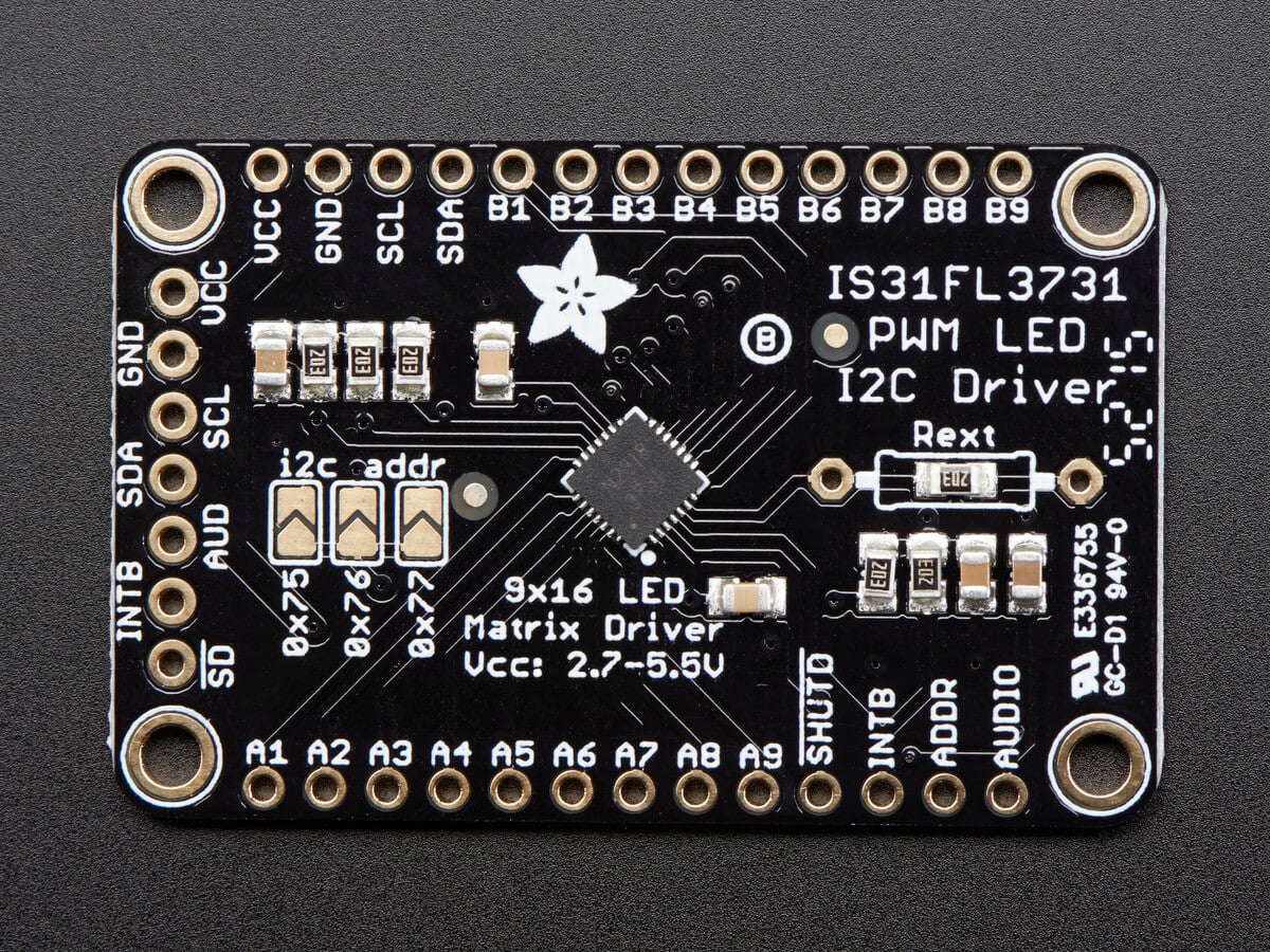 Adafruit 16x9 Charlieplexed PWM LED Matrix Driver - IS31FL3731 2946