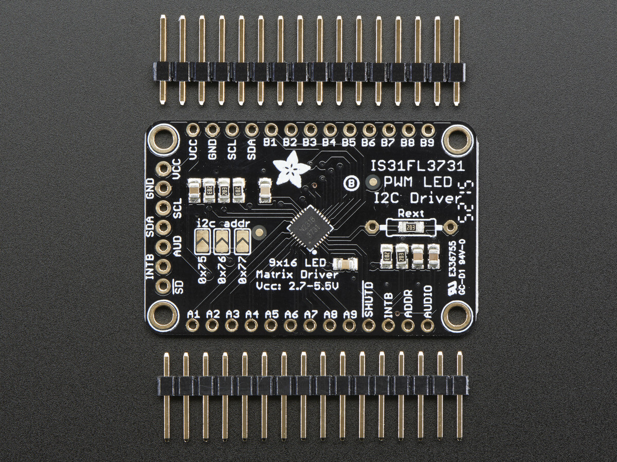 Adafruit 16x9 Charlieplexed PWM LED Matrix Driver - IS31FL3731 2946
