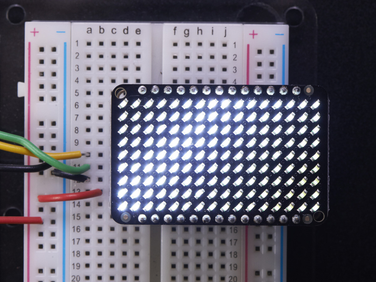 Adafruit LED Charlieplexed Matrix 9x16 LEDs Cool White 2974