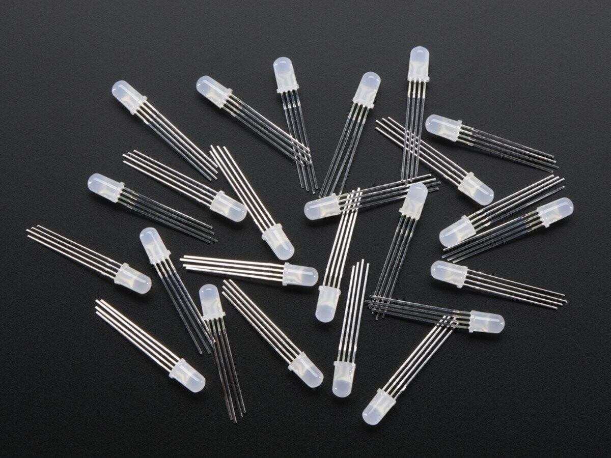 Adafruit Diffusert RGB 5mm LED (25 pakke) 302