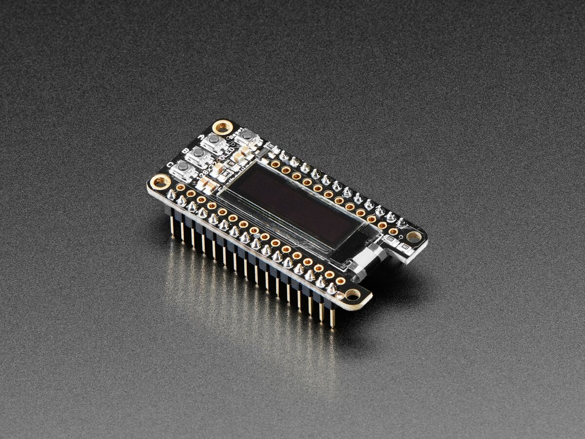 Adafruit Sammenbygget FeatherWing OLED - 128x32 OLED add-on til Feather 3045