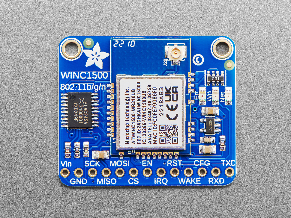Adafruit trådløs ATWINC1500 WiFi Breakout med uFL-stik 3060