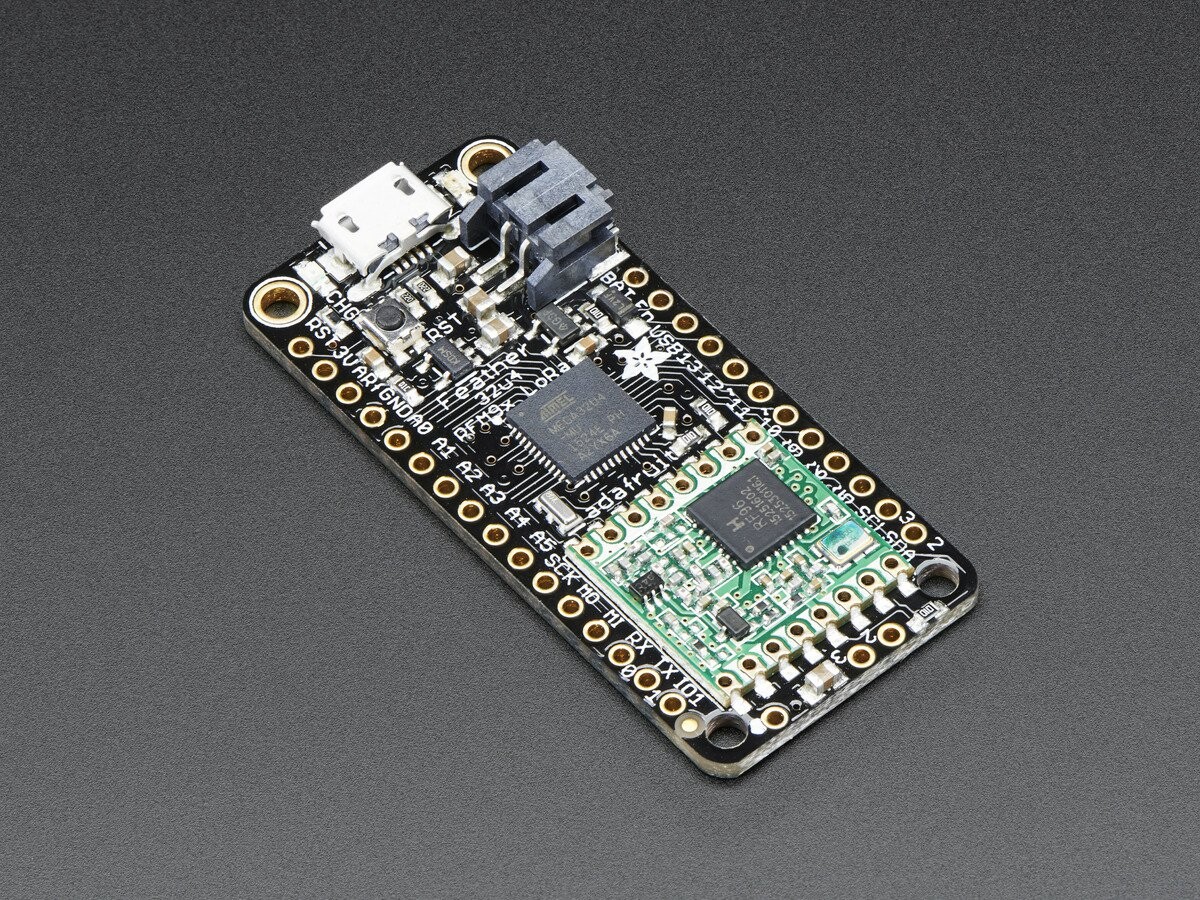 Adafruit Wireless Feather 32u4 RFM95 LoRa-radio - 868 eller 915 MHz 3078
