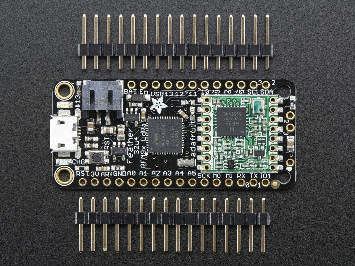 Adafruit Wireless Feather 32u4 RFM95 LoRa-radio - 868 eller 915 MHz 3078