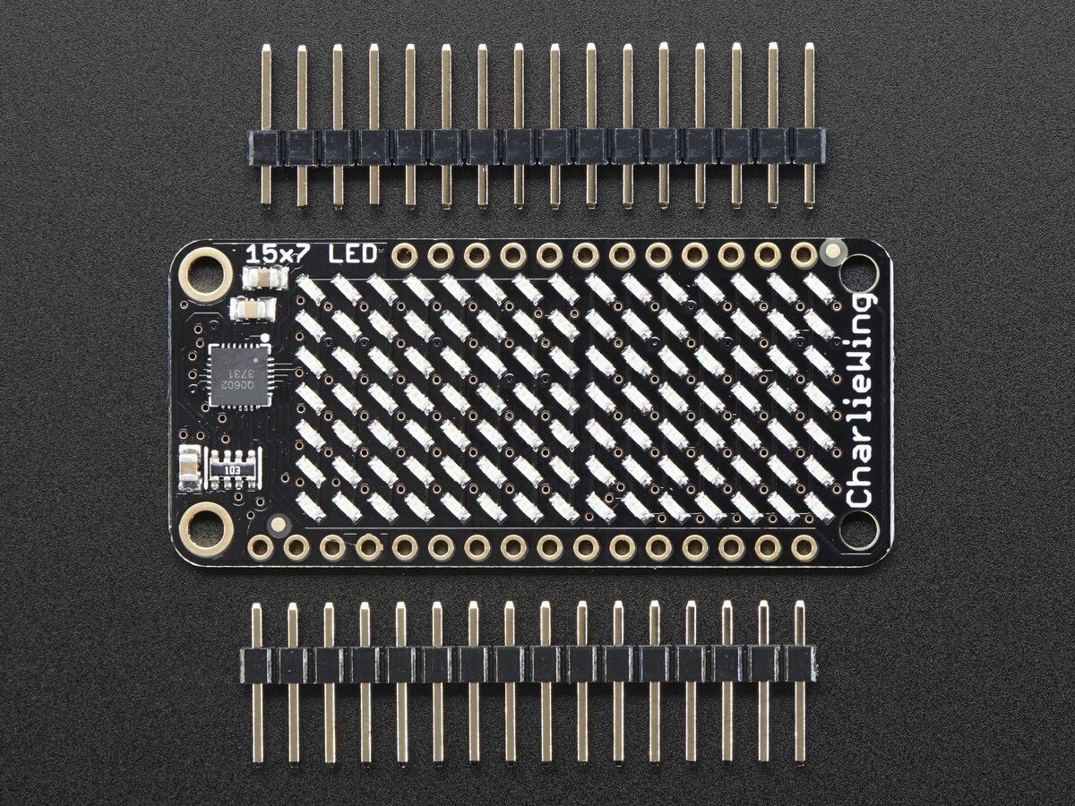 Adafruit 15x7 CharliePlex LED Matrix Display FeatherWing Gul 3135