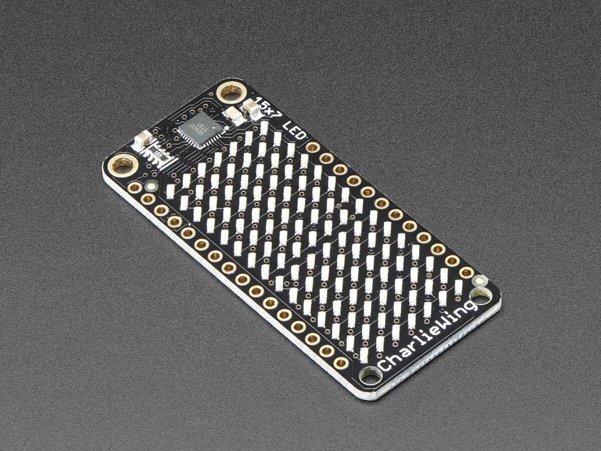 Adafruit 15x7 CharliePlex LED Matrix Display FeatherWing Gul 3135