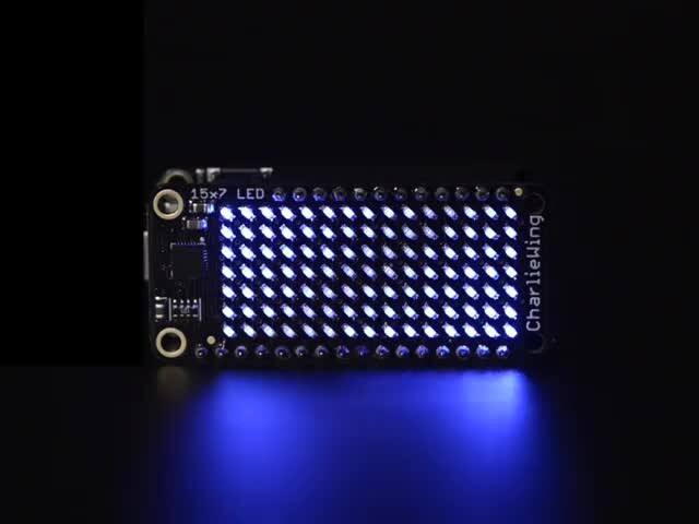 Adafruit 15x7 CharliePlex LED Matrix Display FeatherWing Blå 3137