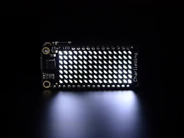 Adafruit 15x7 CharliePlex LED Matrix FeatherWing Cool White 3138