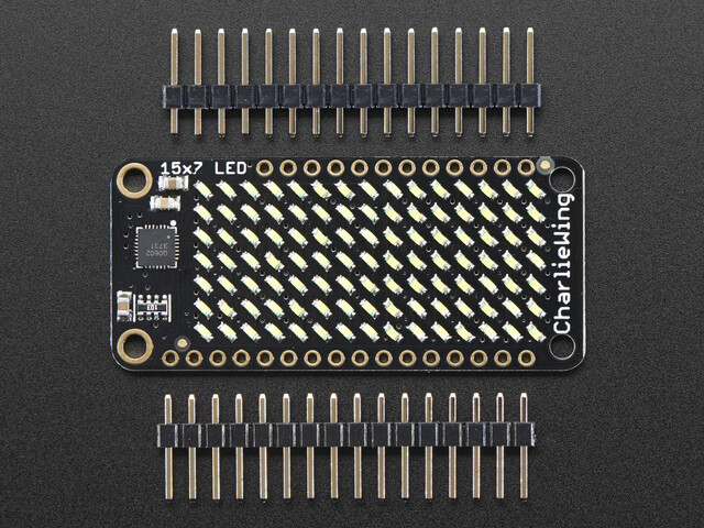 Adafruit 15x7 CharliePlex LED Matrix FeatherWing Cool White 3138