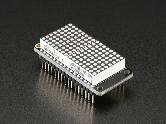 Adafruit 0,8 Zoll 8x16 LED-Matrix FeatherWing Display Rot für Arduino 3152