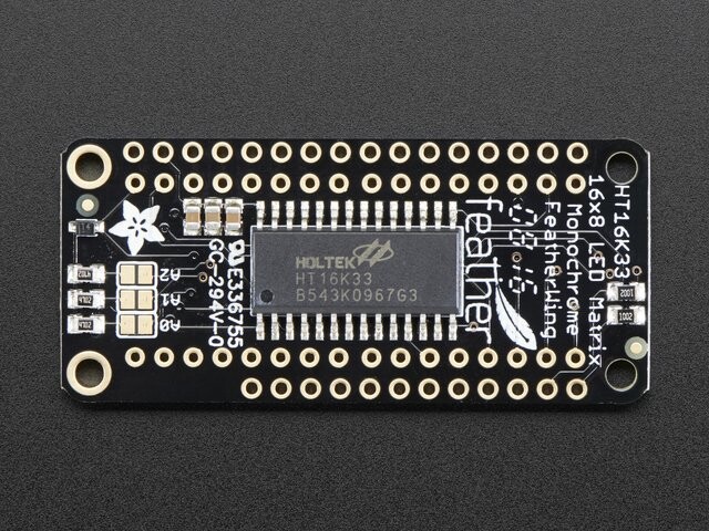 Adafruit 0,8 Zoll 8x16 LED-Matrix FeatherWing Display Rot für Arduino 3152