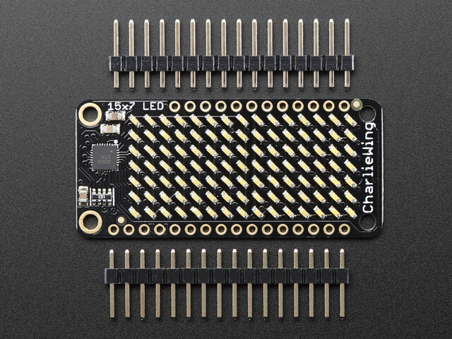 (Stopperet) Adafruit 15x7 CharliePlex LED Matrix FeatherWing Varm Hvid 3163