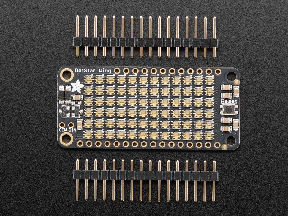 Adafruit DotStar FeatherWing 6 x 12 RGB LED add-on til Feather boards 3449