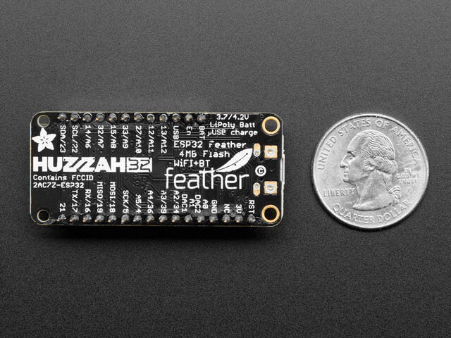 Adafruit Samlet HUZZAH32 ESP32 Feather-kort med stabling af header 3619