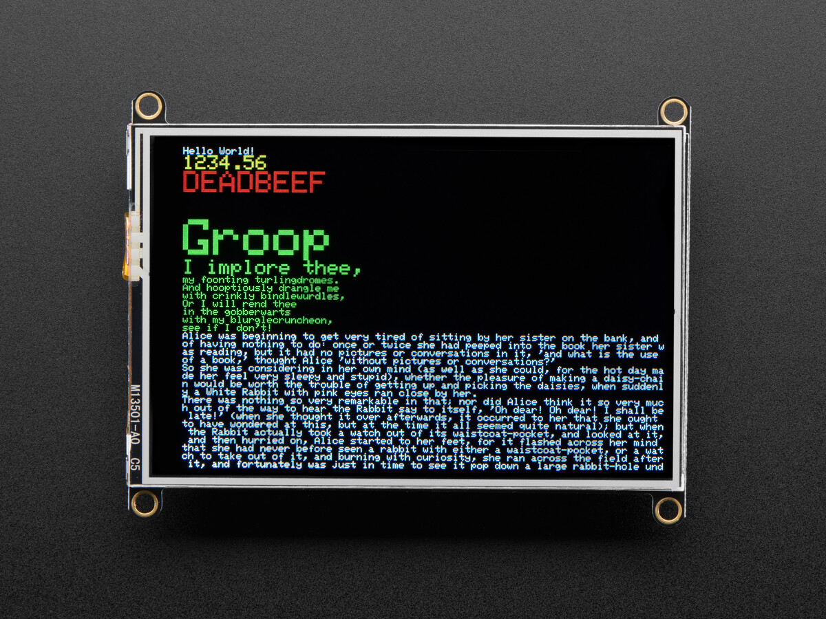 Adafruit TFT FeatherWing 3,5" 480x320 Touchskærm V2 med TSC2007 til Feathers 3651