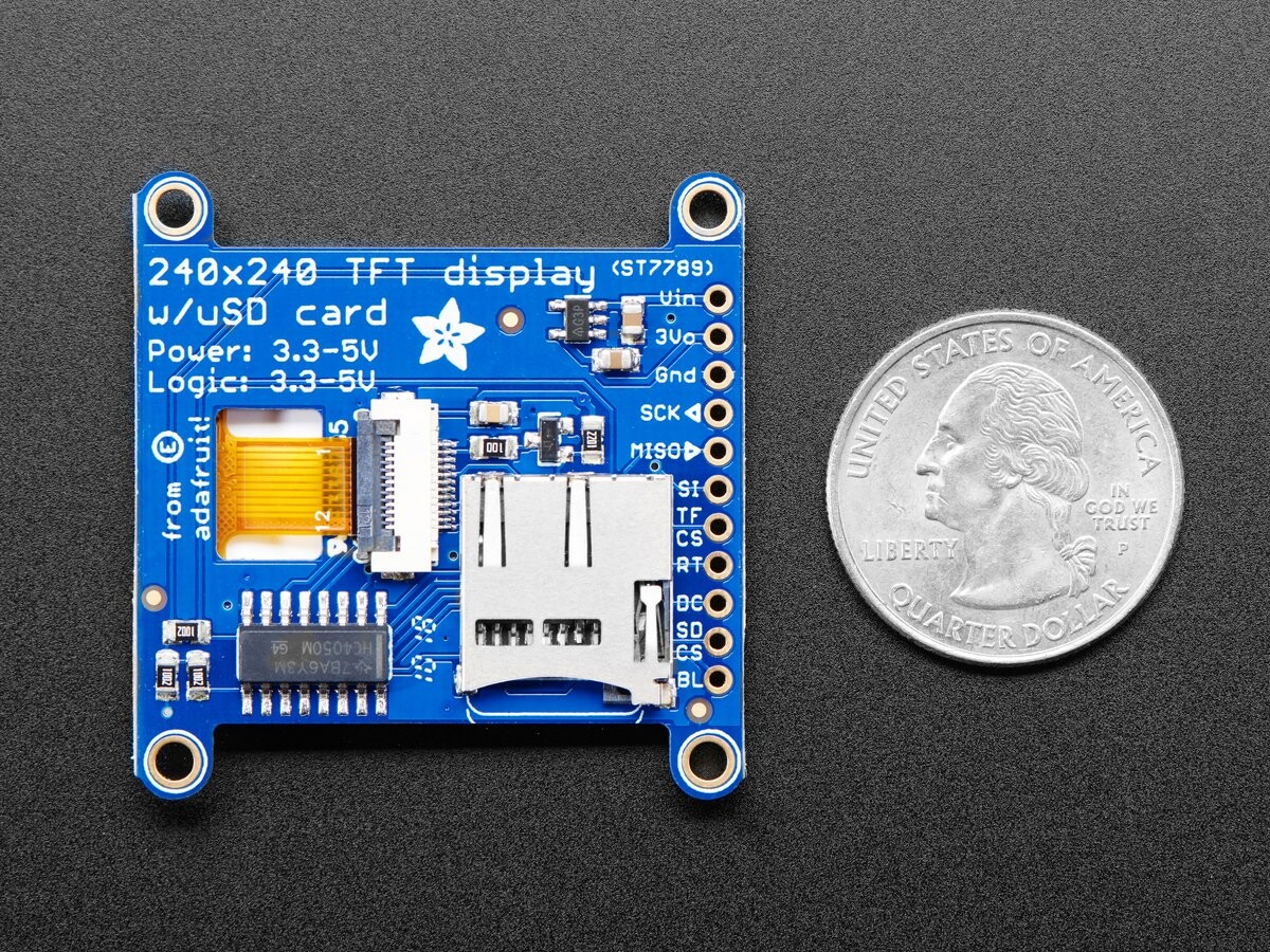 Adafruit 1,54" 240x240 Bredvinkel TFT (ST7789) LCD-display 3787