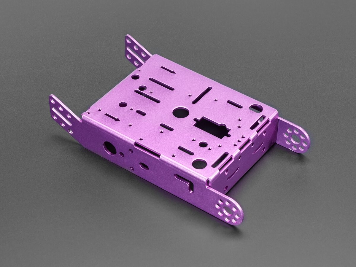 Adafruit Lilla Aluminium Chassis för TT Motors - 2WD 3796