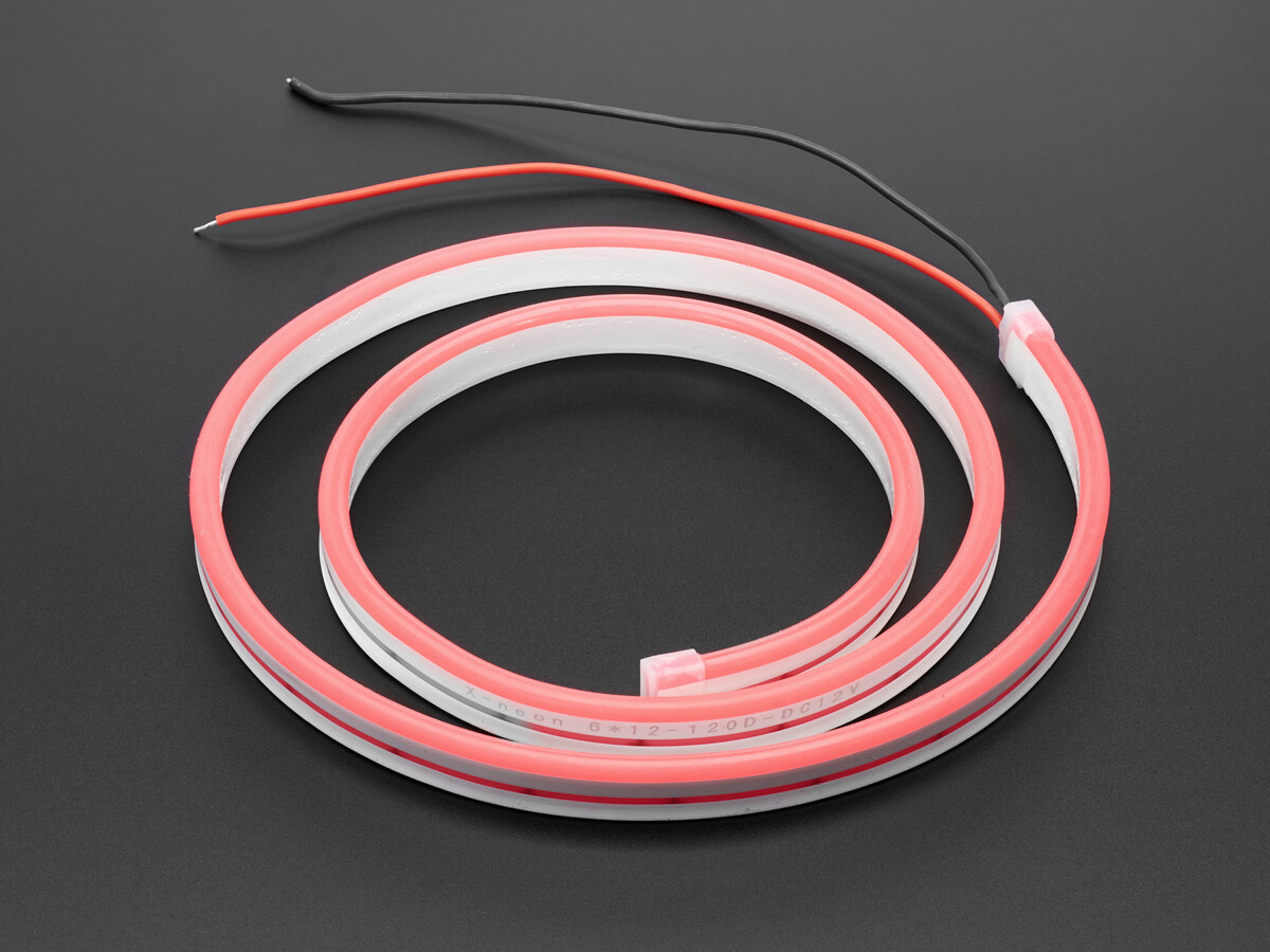 Adafruit Fleksibel Silikone Neon-lignende LED Strips 1 Meter Rød 3860