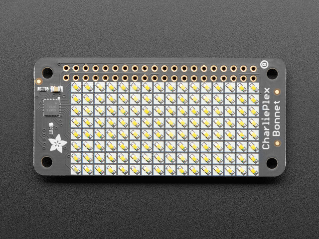 Adafruit CharliePlex LED Matrix Bonnet 8x16 Cool White LEDs 4121
