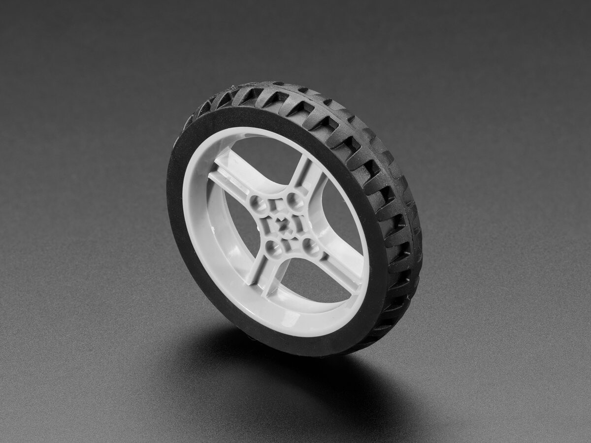 Adafruit Sort Multi-Hub Hjul til TT Lego eller N20 Motor - 65 mm diameter 4205