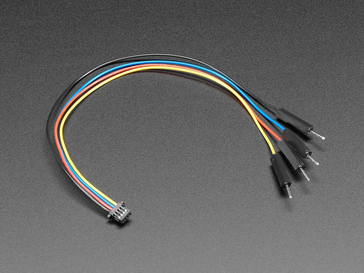 Adafruit JST 4-ben 2-vejs kabel med premium hanstik, 150 mm langt, kompatibel med Qwiic, 4209
