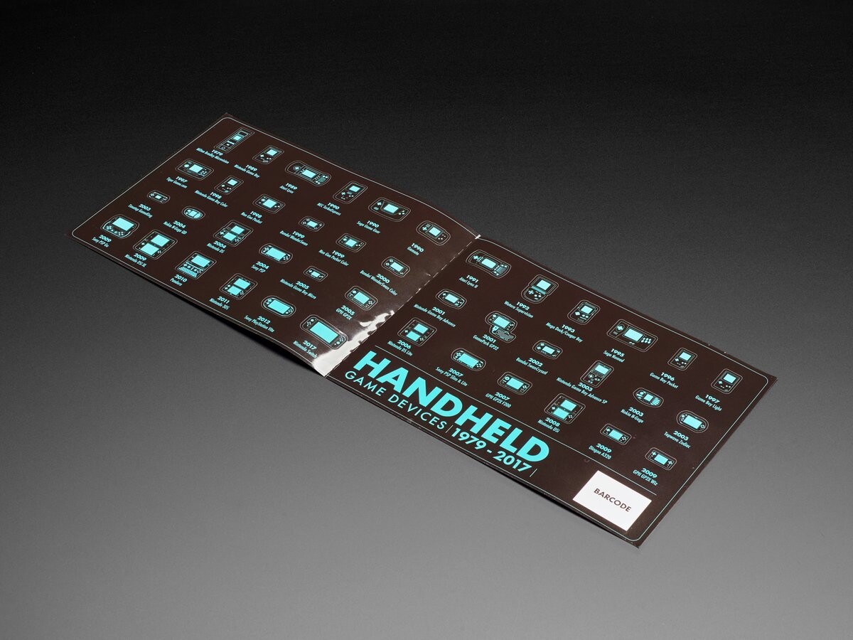 Adafruit Retro Handheld Game Devices klistermærkesæt 4257