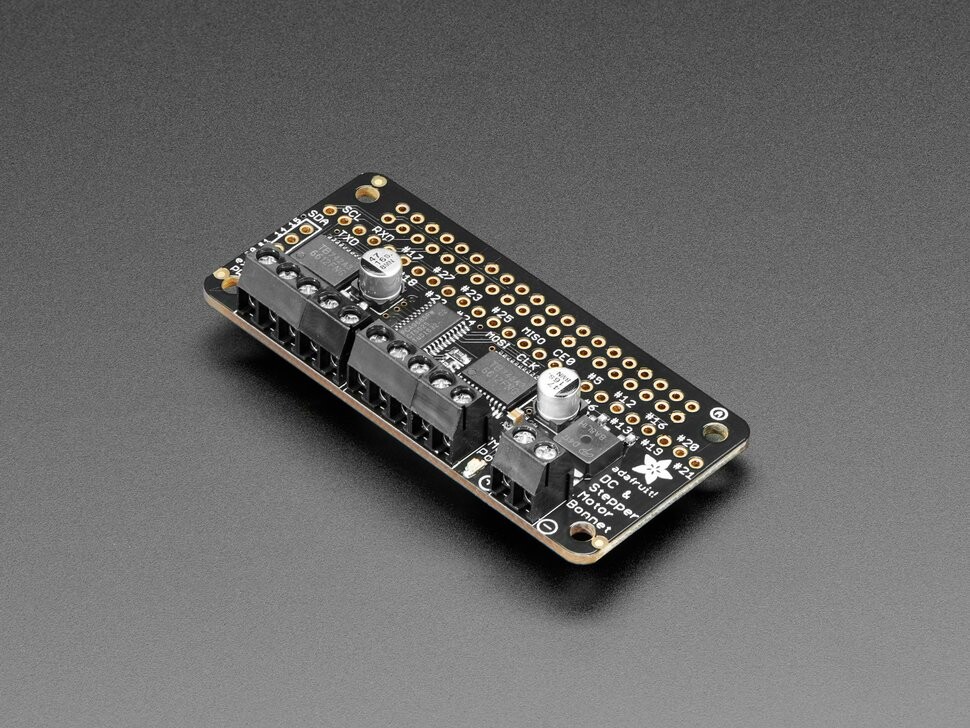 Adafruit DC & Stepper Motor Bonnet for Raspberry Pi PWM Hastighedskontrol 4280