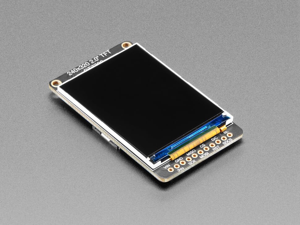 Adafruit 2,0 Zoll 320x240 Farve IPS TFT-display med MicroSD-kort breakout EYESPI 4311