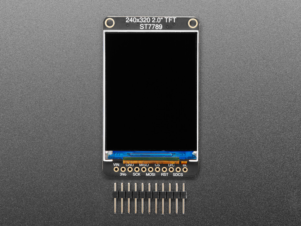 Adafruit 2,0 Zoll 320x240 Farve IPS TFT-display med MicroSD-kort breakout EYESPI 4311