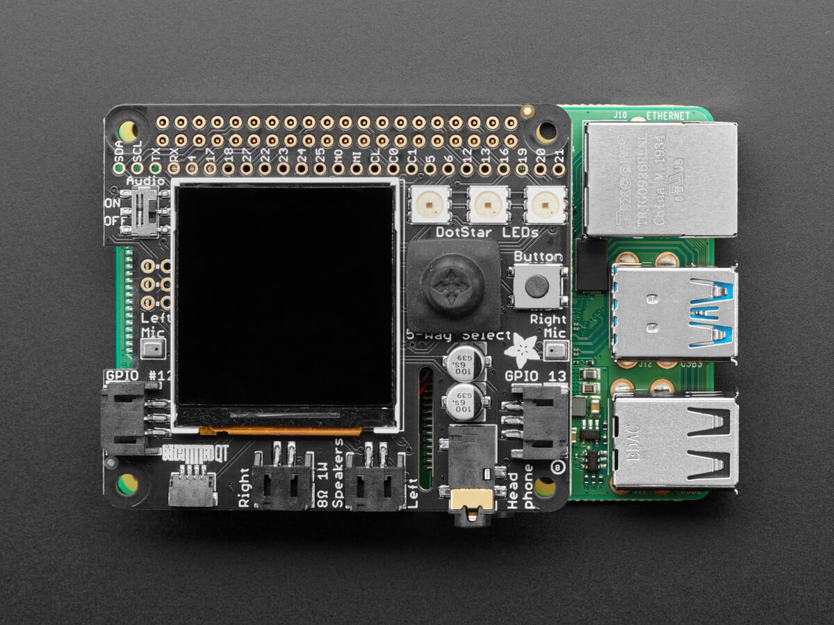 Adafruit BrainCraft HAT Maskinlæring for Raspberry Pi 4 4374