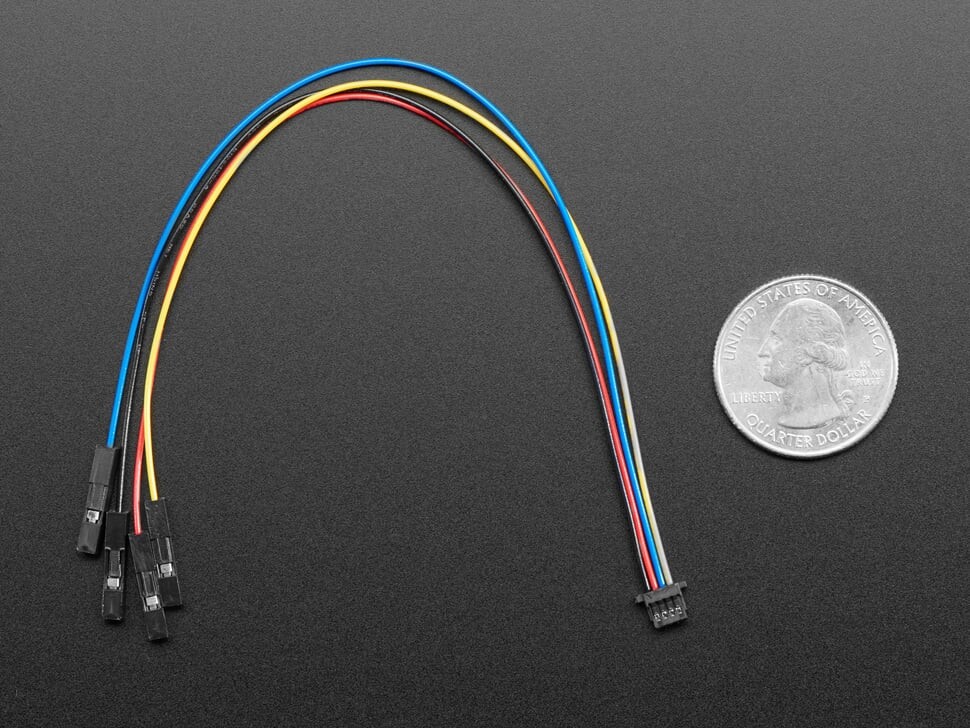 Adafruit STEMMA QT Qwiic JST 4Pin kabel 150mm med premium female stik 4397