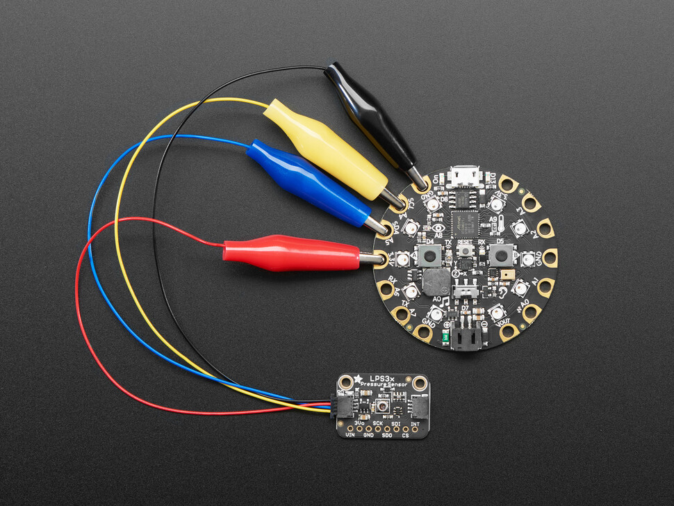 Adafruit JST 4-benet kabel 150 mm med alligator clips STEMMA QT Qwiic 4398