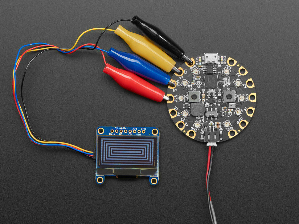 Adafruit JST 4-benet kabel 150 mm med alligator clips STEMMA QT Qwiic 4398