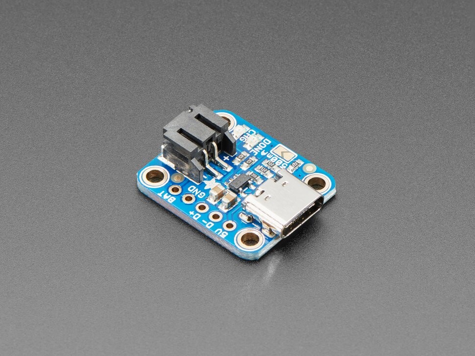 Adafruit Micro-Lipo Ladegerät für LiPoly Akku mit USB Typ C Buchse 4410