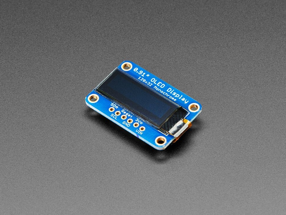 Adafruit Monochrome 0.91 Zoll 128x32 I2C OLED-display STEMMA QT Qwiic 4440