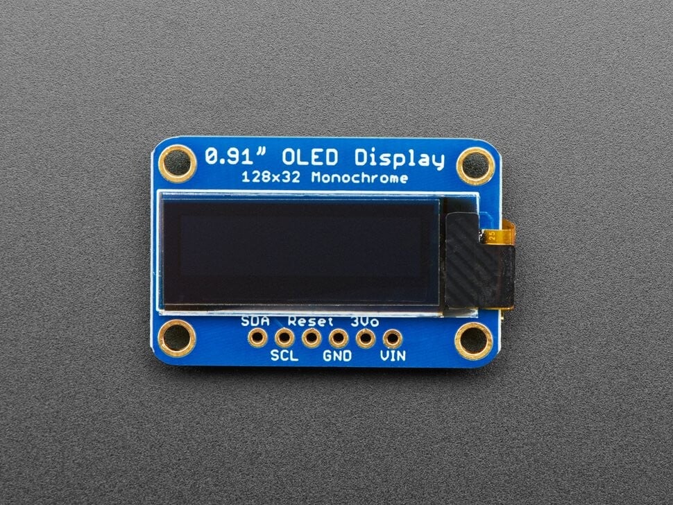 Adafruit Monochrome 0.91 Zoll 128x32 I2C OLED-display STEMMA QT Qwiic 4440