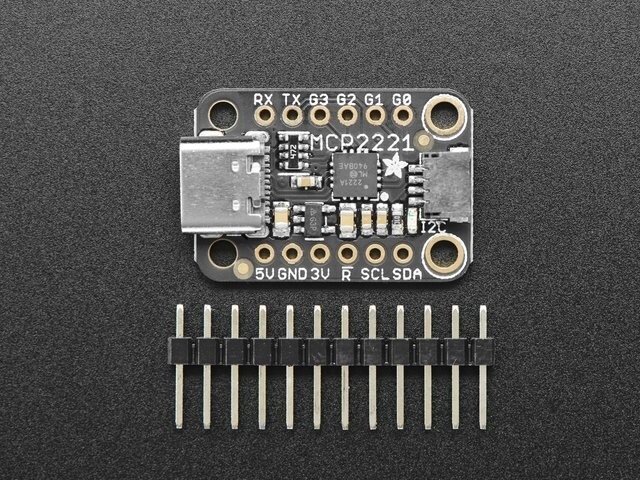Adafruit MCP2221A Breakout – Generelle formål USB til GPIO ADC I2C 4471