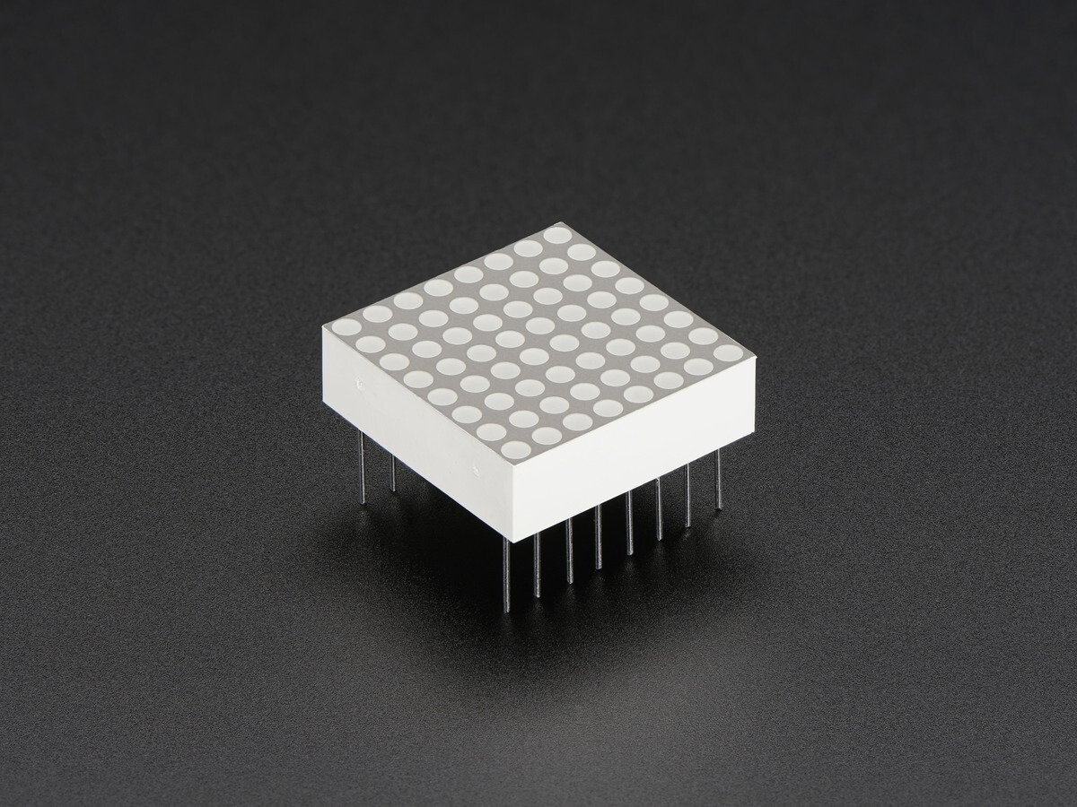 Adafruit Miniature 8x8 Rød LED-matrix, 2.54mm afstand, fælles katode, 454