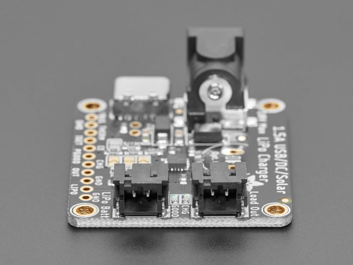 Adafruit Universal USB DC Solarlader Lithium Ion Polymer Lipo op til 10V input 1,5A Lad 4755