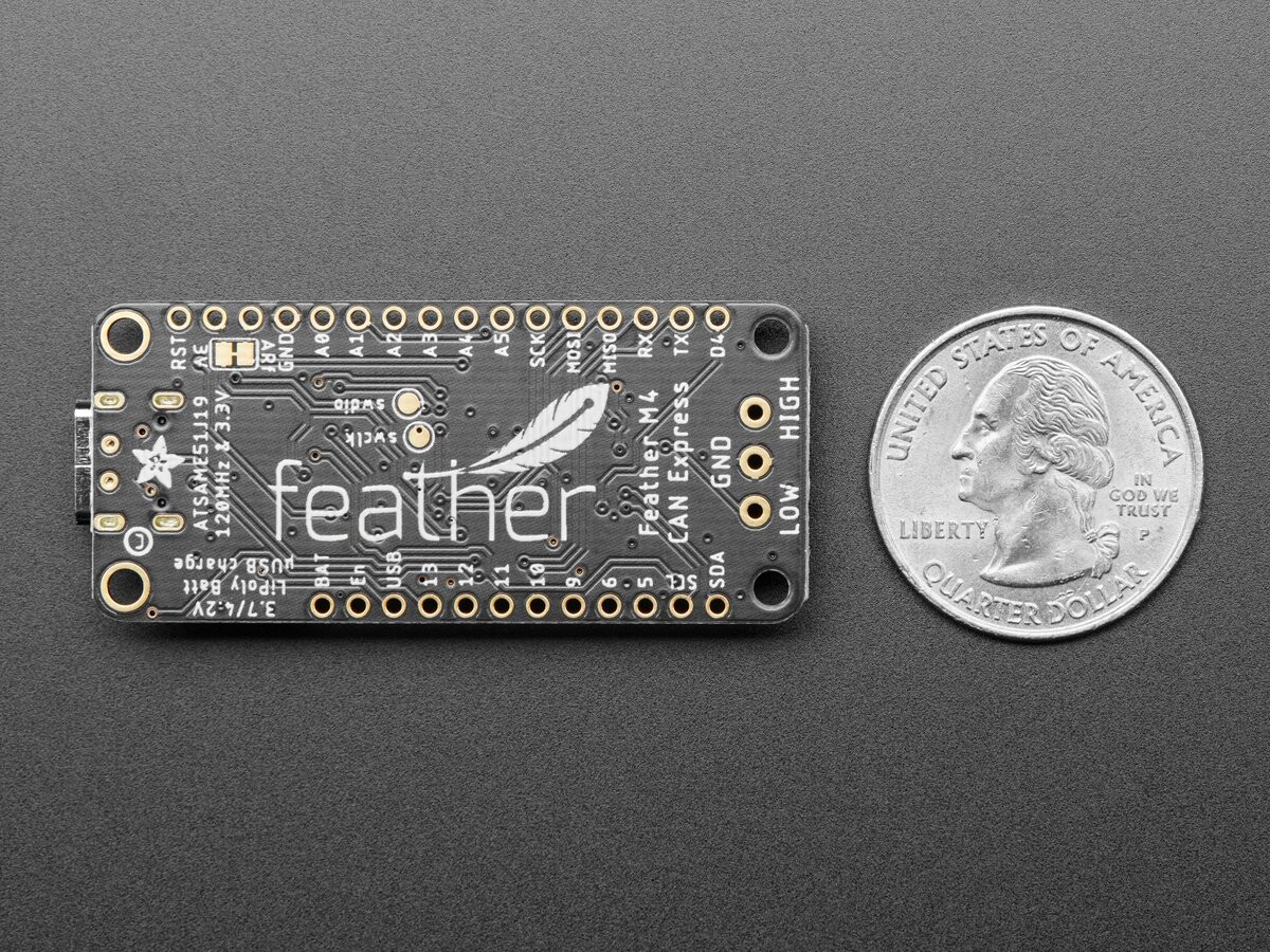 Adafruit Feather M4 CAN Express med ATSAME51, 120 MHz Cortex M4 + 512 KB Flash 4759