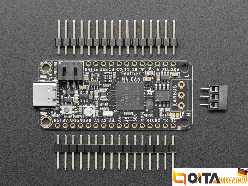 Adafruit Feather M4 CAN Express med ATSAME51, 120 MHz Cortex M4 + 512 KB Flash 4759