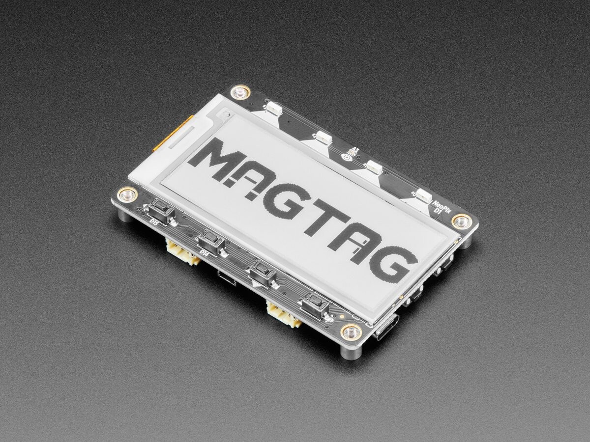 Adafruit MagTag - 2,9 Zoll Grauschala E-Ink WiFi Display med ESP32-S2 4800